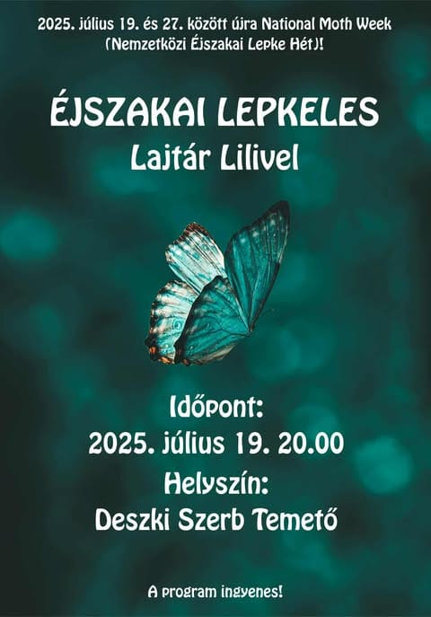 Rovarászás lesz 2025.07.19-én Deszken!