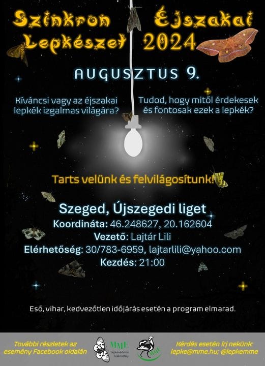 Rovarászás lesz 2024.08.09-én Szegeden a Ligetben!